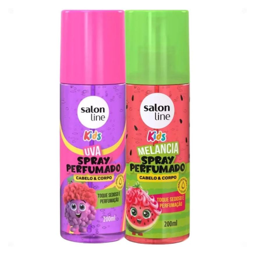 Salon Line Kit Kids Spray Perfumado Cabelo e Corpo: Uva e Melancia 200ml