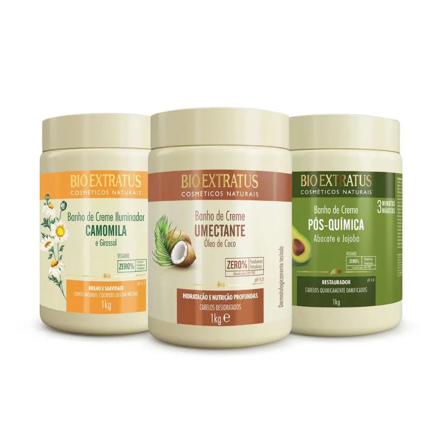 Bio Extratus Cronograma Camomila, Umectante e Pós Química 1kg