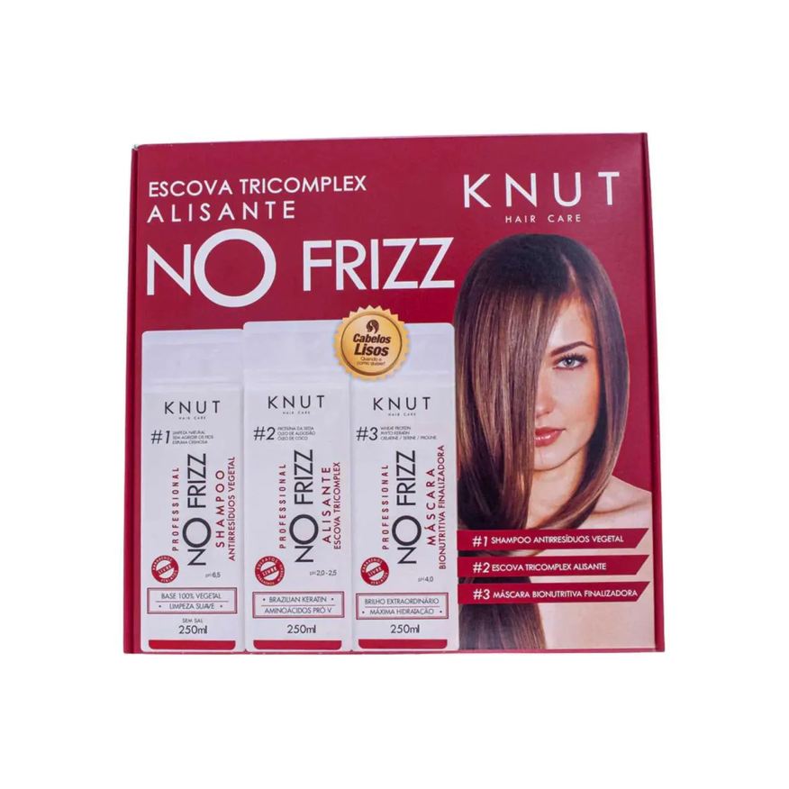Knut Kit Nofrizz Escova Tricomplex Alisante