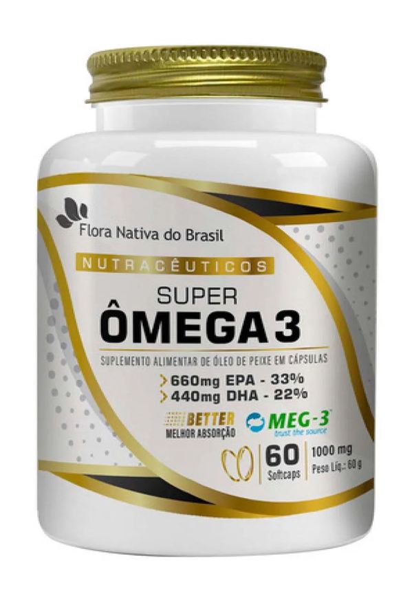 Flora Nativa Do Brasil Super Omega 3 60 Capsulas - Flora Nativa