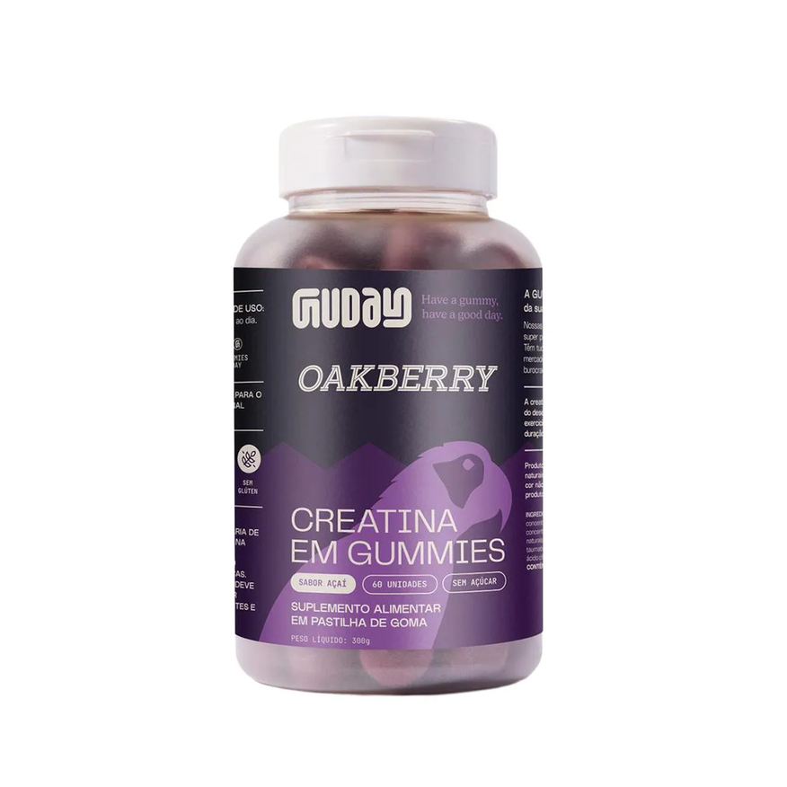 Guday Creatina em Gummies Acaí Oakberry Sem Açúcar 60 Unidades