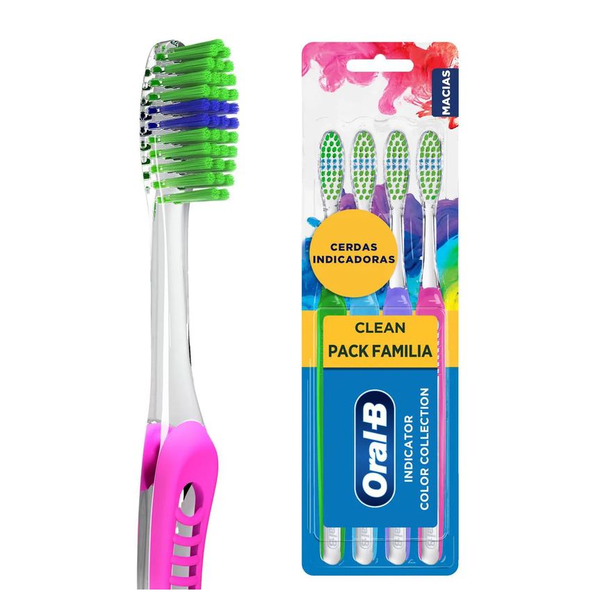 Oral-B Escova de Dente Indicator Color Collection 4 unidades