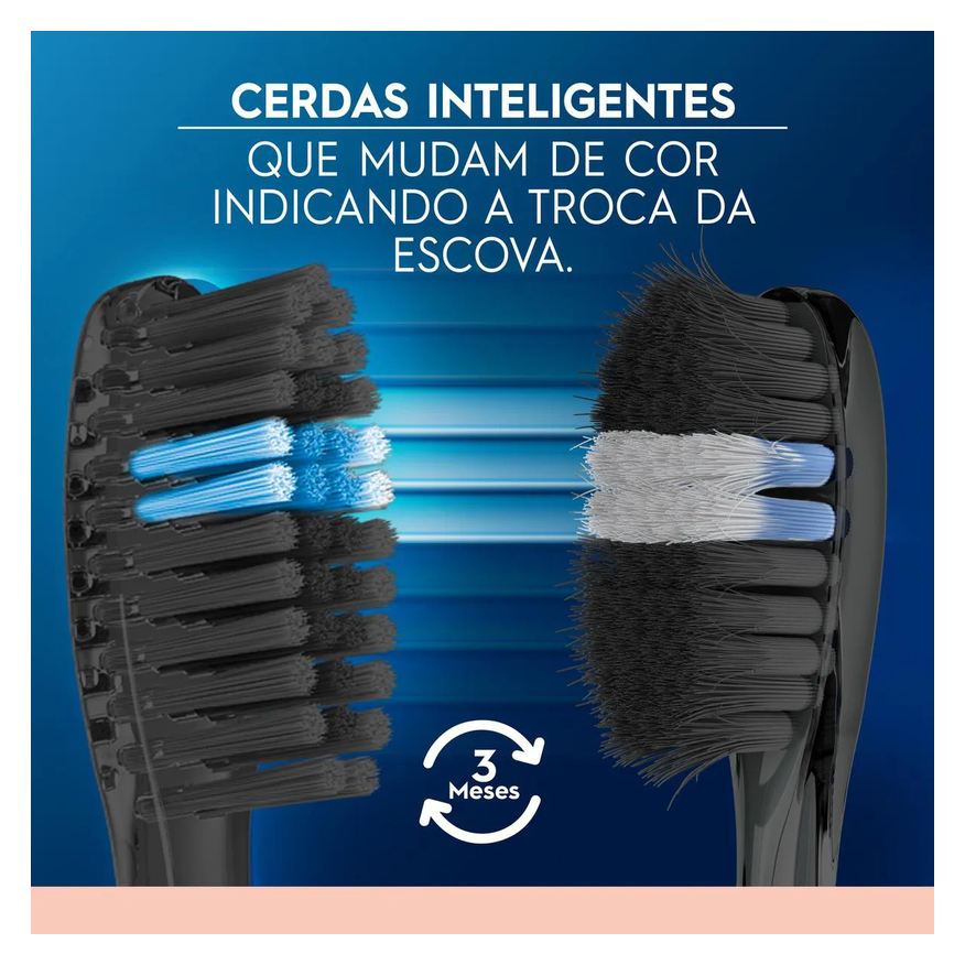 Oral B Escova de Dente Indicator Black Sensitive com Carvão 3 unidades