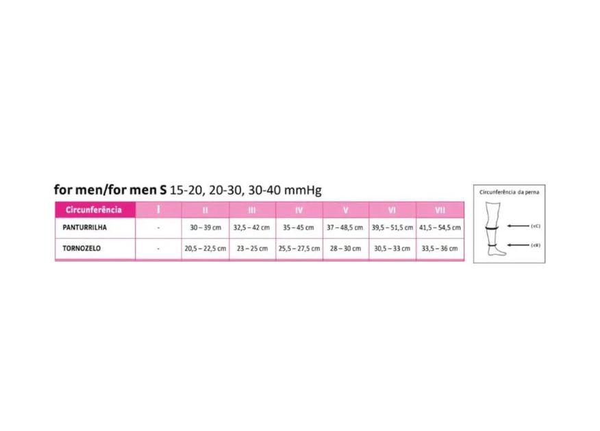 Medi Meia de Compressão 20-30Mmhg For Men Select Supreme Preta 3/4 Panturrilha - Mediven IV