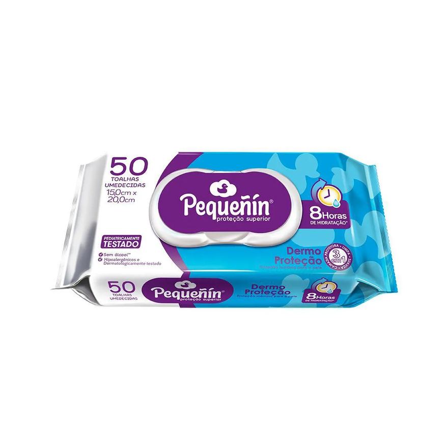 Pequenin Lenços Umedecidos Pequeñin Dermoproteção 50 Unidades