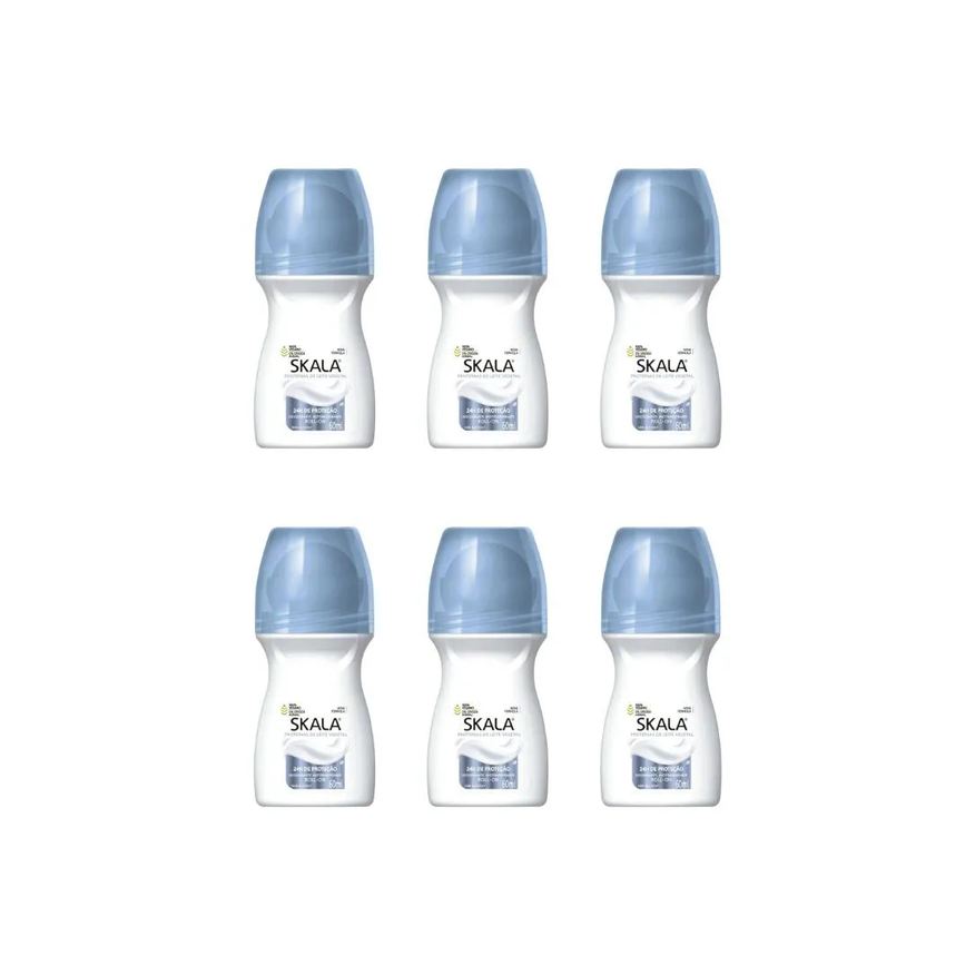 Skala Desodorante Roll-On 60ml Fem Proteinas do Leite - 6Un