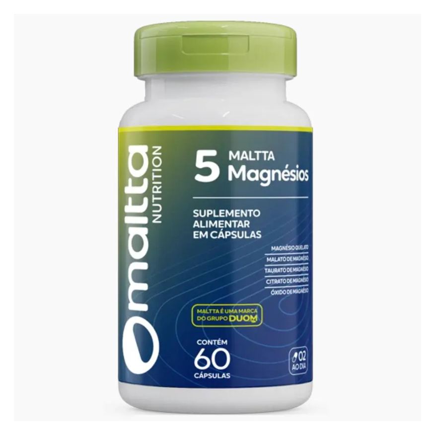 Maltta Nutrition Maltta 5 Magnésios 60 cápsulas - Energia, Musculos e Desempenho Duom/Maltta