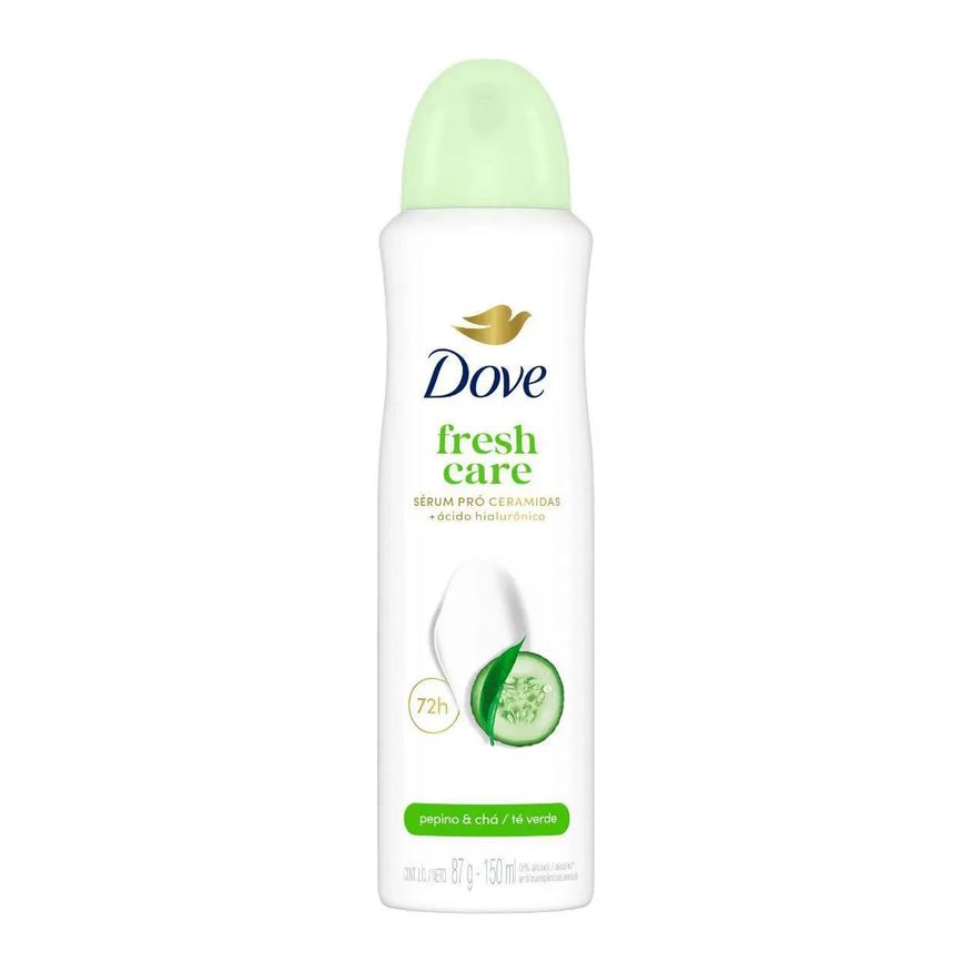 Dove Desodorante Antitranspirante Aerosol Go Fresh Pepino e Chá Verde Feminino 48h 150ml
