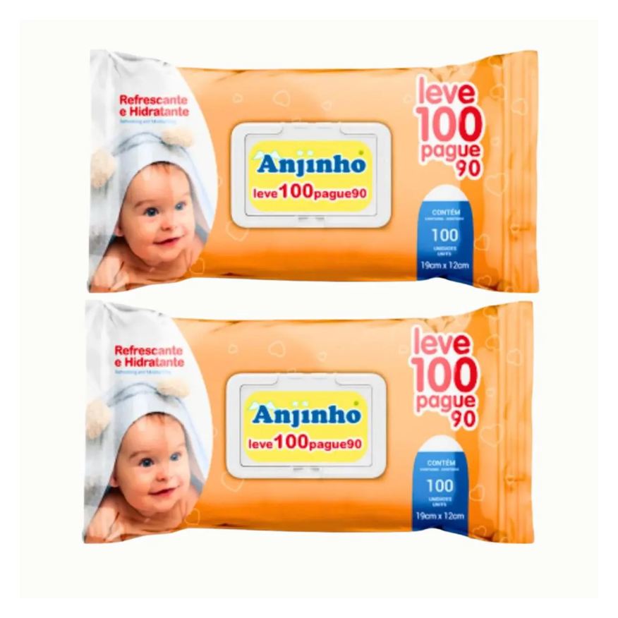 Parentex Kit C2 Lenço Umedecido Leve 100 Pague 90 - Anjinho