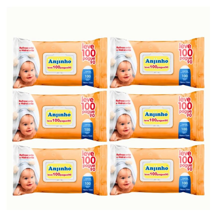 Parentex Kit C6 Lenço Umedecido Leve 100 Pague 90 - Anjinho