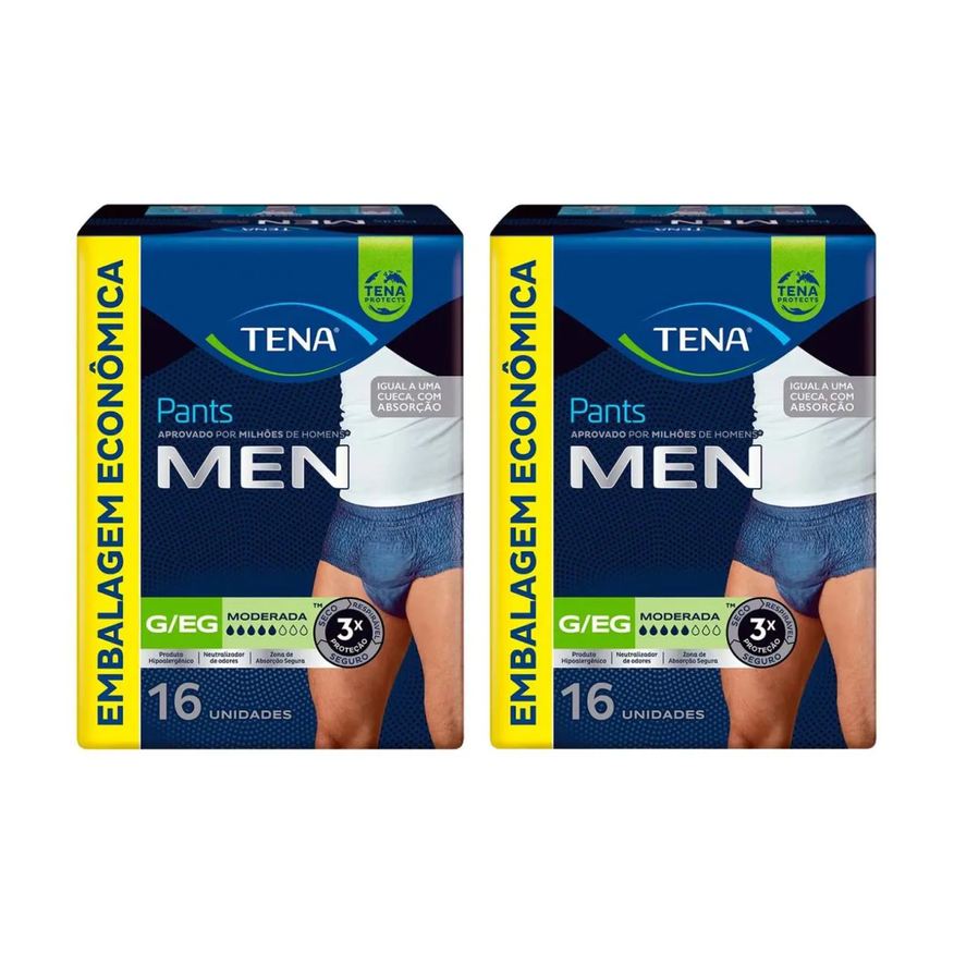 Tena Kit C2 Fralda Geriátrica Pants Men Mega G/Eg com 16