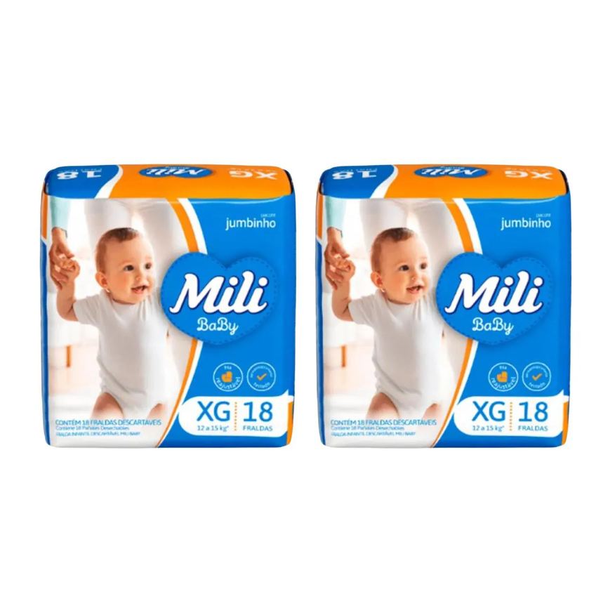 Mili Kit C2 Fralda Descartável Infantil Xg Jumbinho - Baby