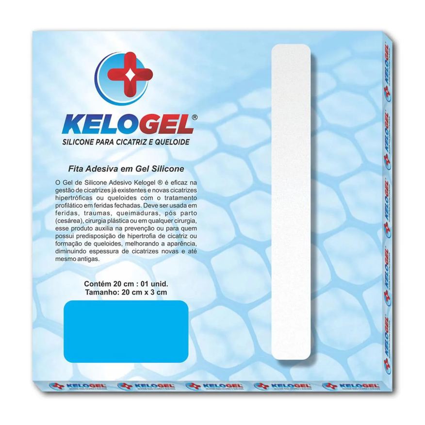 Kelogel Placa em Gel de Silicone para Cicatriz 20Cmx3Cm