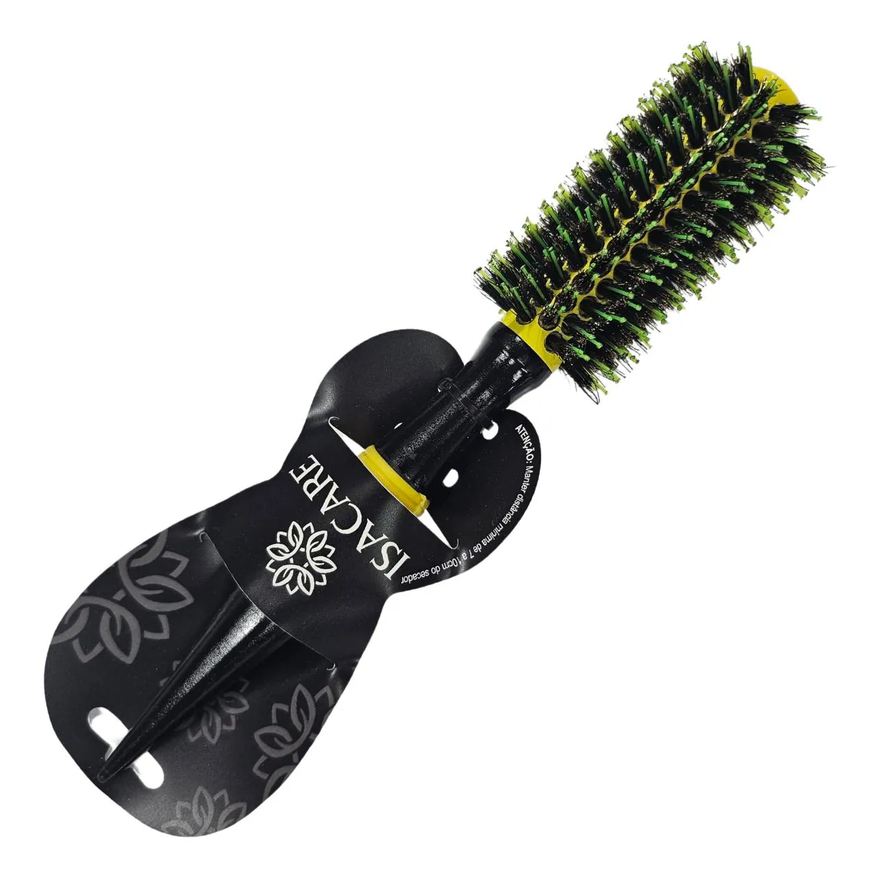 Isacare Escova de Cabelo Profissional C/ Cerdas de Nylon 20Mm Ref. 8904 Yellow Hit