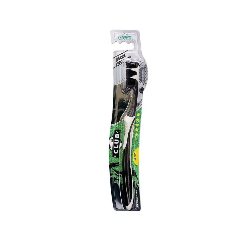 Green Escova Dental Adulto Preta Macia Max Proteção Club