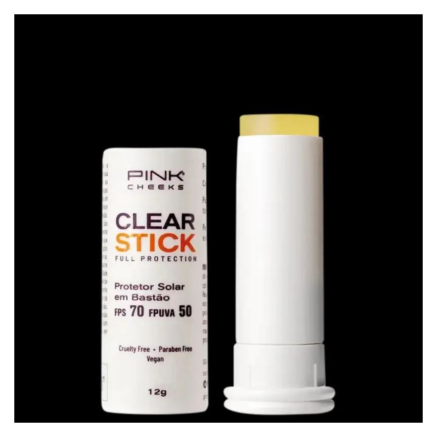 Pink Cheeks Protetor Solar em Bastão Clear Stick Fps70 12g