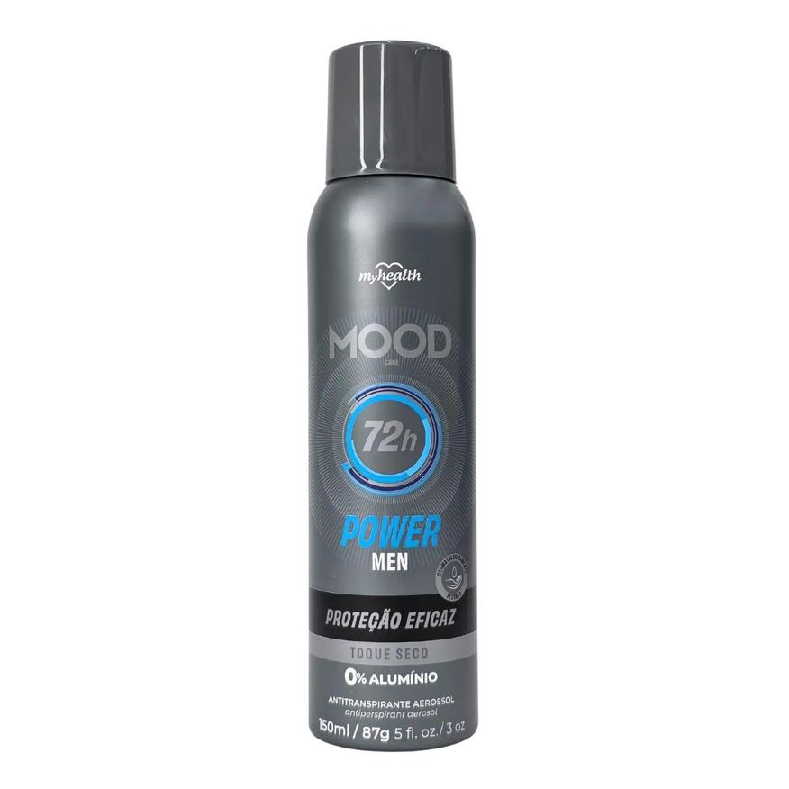 My Health Desodorante Antitranspirante Aerossol sem Alumínio Power Men Mood Care 150ml / 87g