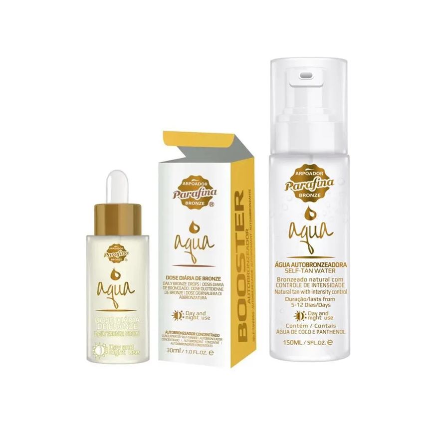 Parafina Bronze Kit Aqua Booster + Água Autobronzeadora