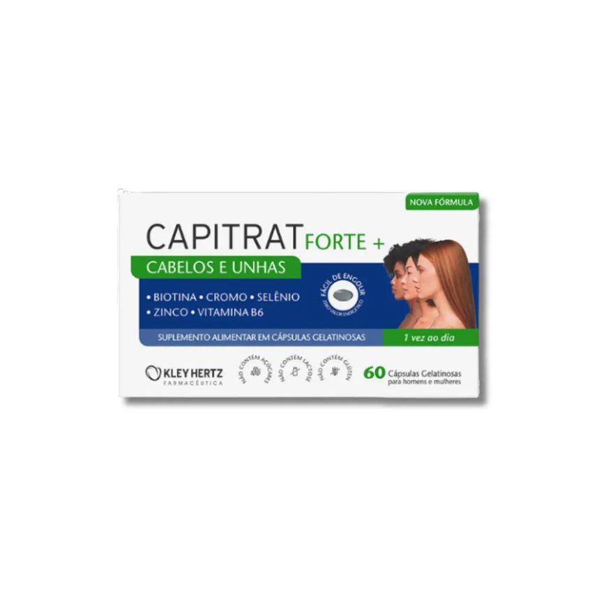 Kley Hertz Capitrat Cabelos e Unhas Forte+ - 60 Cápsulas