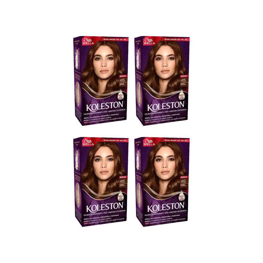 Koleston Coloraçao 415 Castanho Crepusculo - Kit C/4Un