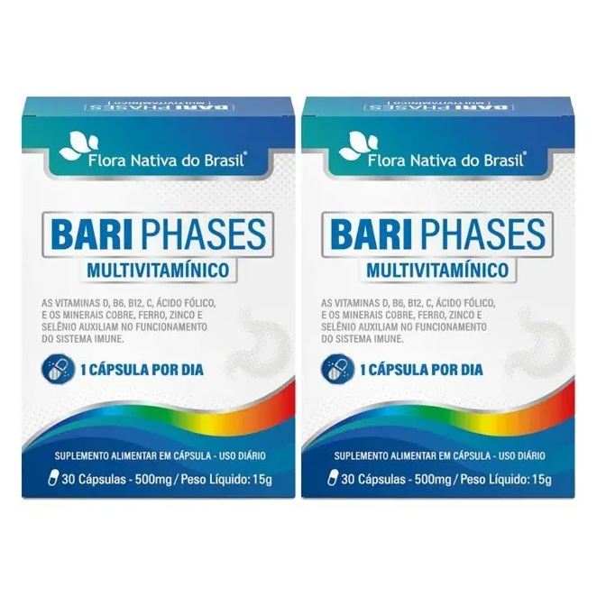 Flora Nativa Do Brasil KIT 2X Bari Phases Multivitamínico 30 cápsulas - Flora Nativa