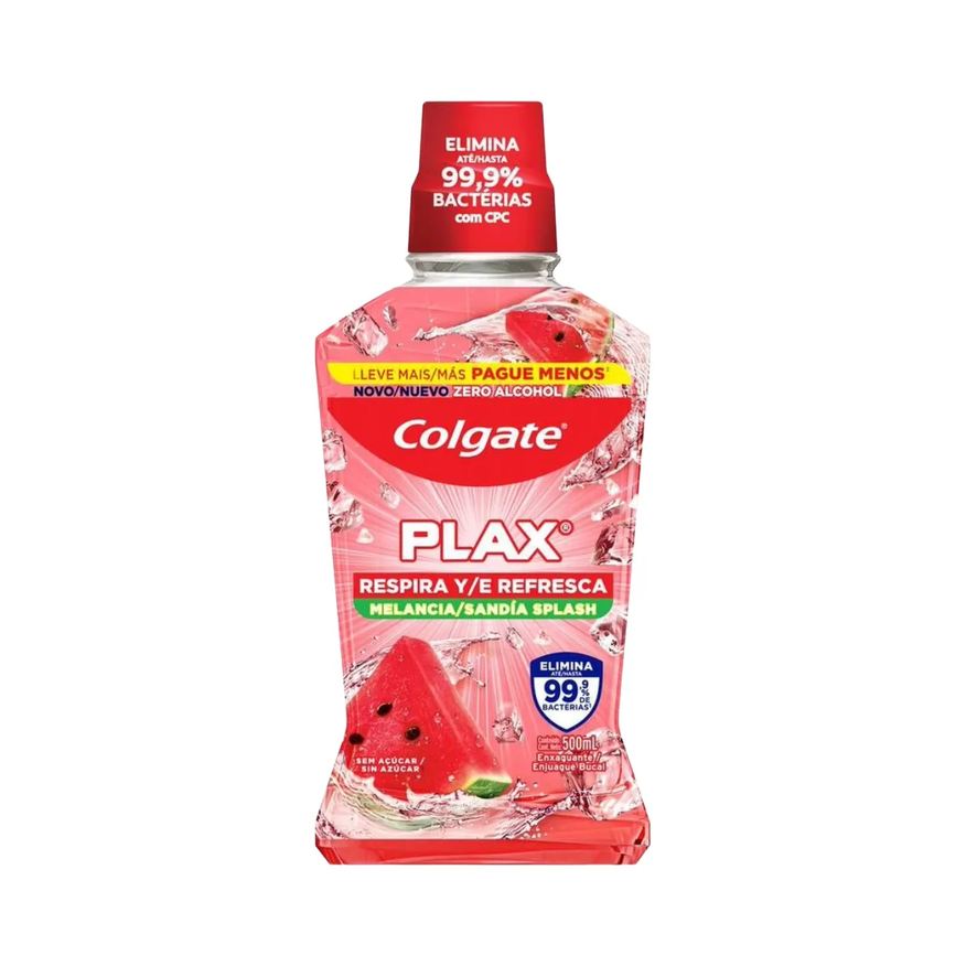 Plax Enxaguante Antisséptico Bucal Colgate Colgate Melancia 500ml