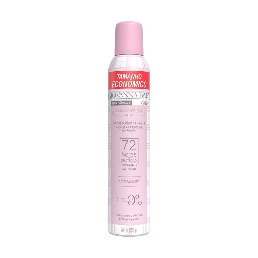 Giovanna Baby Desodorante Antiperspirante Aerosol Classic 72h Feminino 200ml
