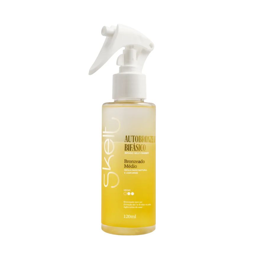 Skelt Autobronzeador Bifásico Médio Spray 120ml