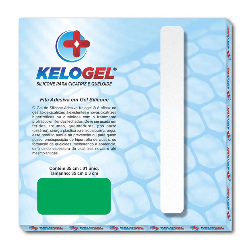 Kelogel Kit 2 Tratamento 90 Dias - 3 Fitas Silicone de 35Cm