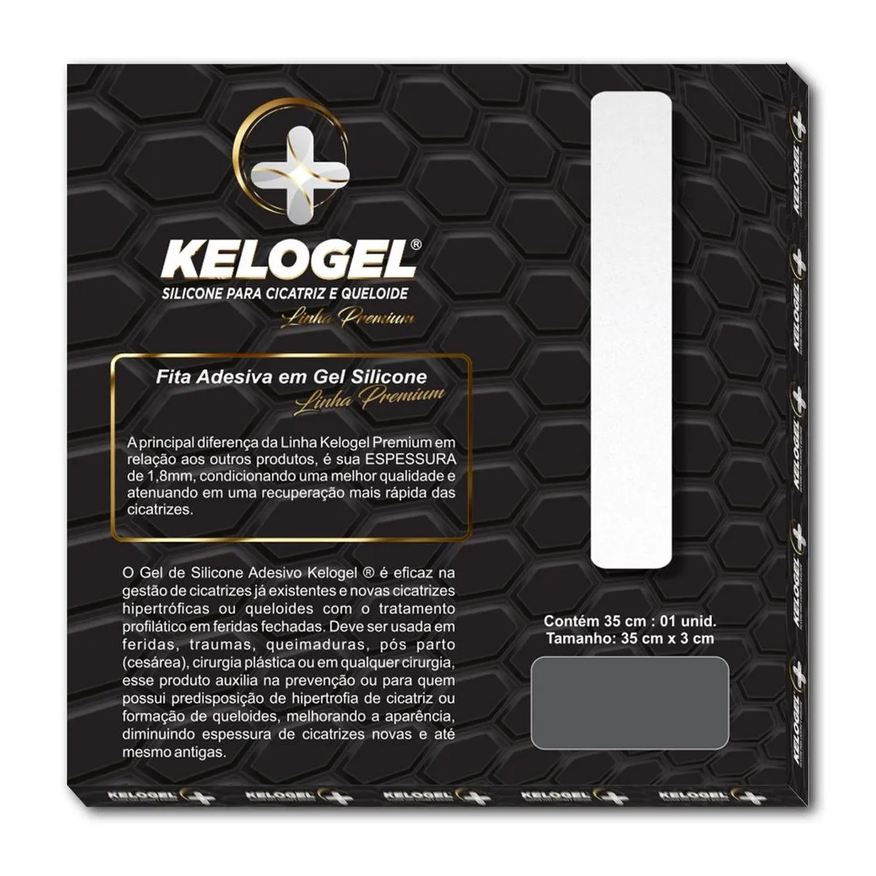 Kelogel Adesivo de Silicone 35Cmx3Cm Esp.1.8Mm Linha Premium