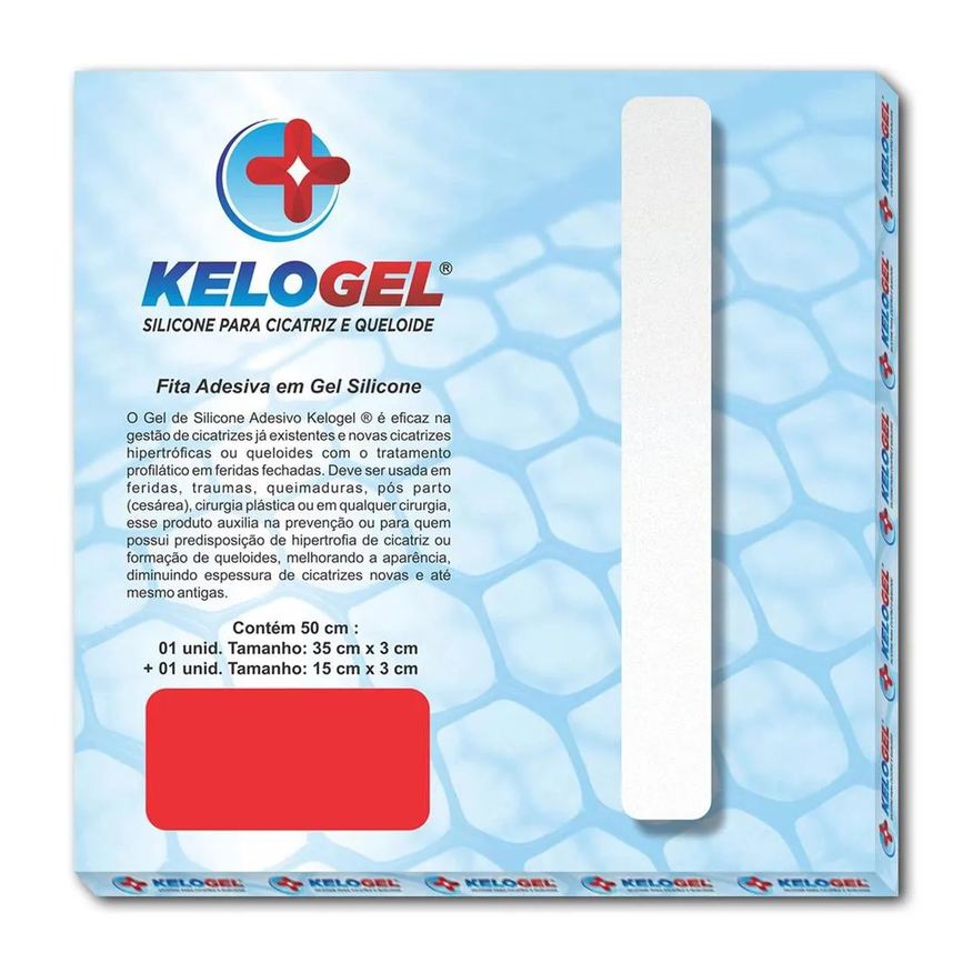 Kelogel Placa em Gel de Silicone para Cicatriz 50Cmx3Cm