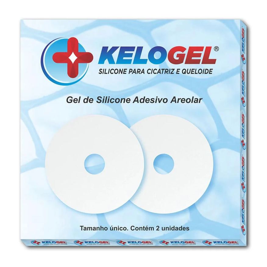 Kelogel Placa em Gel Adesivo Areolar 8Cmx8Cm 2Un