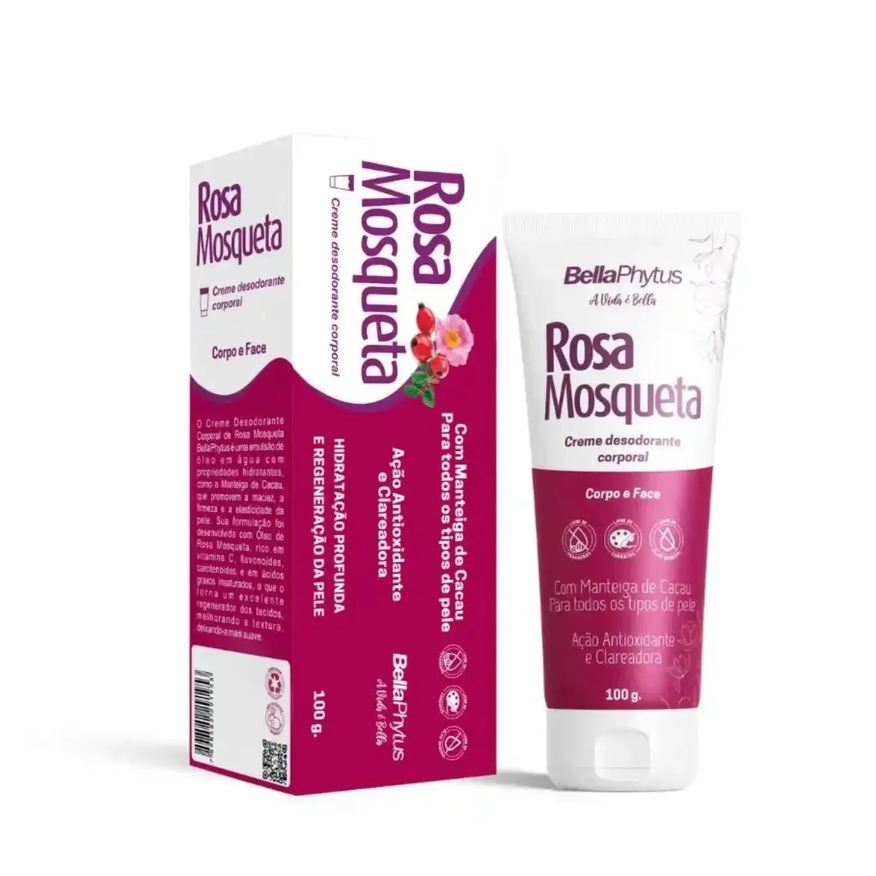 Bellaphytus Creme Corporal Rosa Mosqueta Hidratação 100g