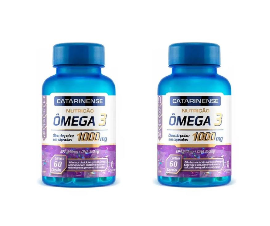 Catarinense Kit 2 Suplemento Alimentar Ômega 3 Nutrição 60Cp