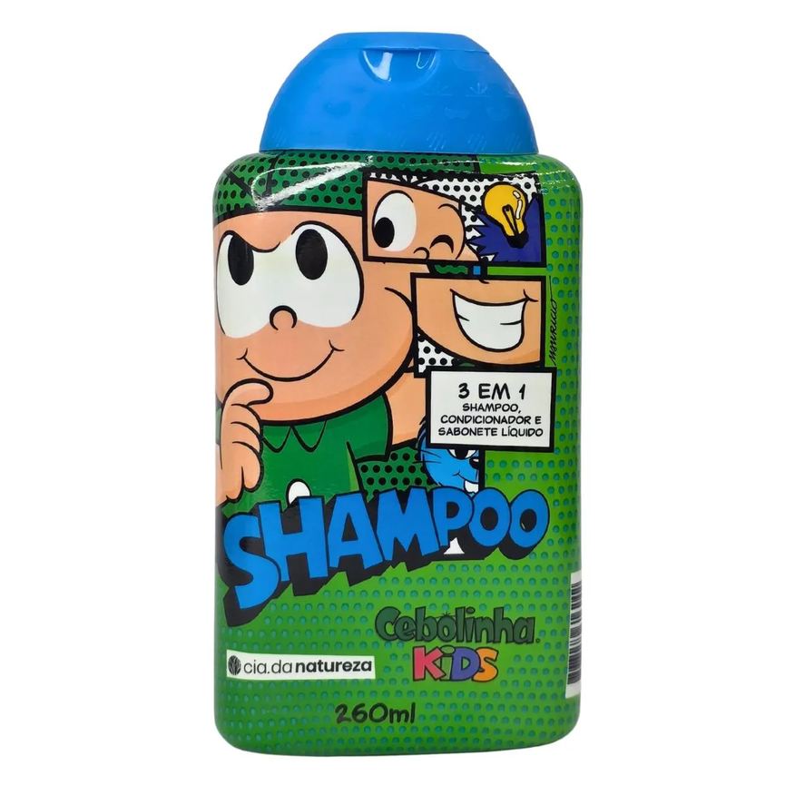 Cia Da Natureza Shampoo 3 em 1 Extrato de Kiwi e Maçã Cebolinha Kids Cia. da Natureza 260ml
