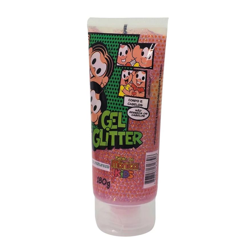 Glitter Gel Corpo e Cabelo Extrato de Camomila e Frutas Tropicais Turma da Mônica Kids Cia. da Natureza 180g