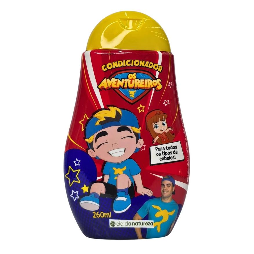 Cia Da Natureza Condicionador para Todos os Tipos de Cabelos os Aventureiros Luccas Neto Cia. da Natureza 260ml