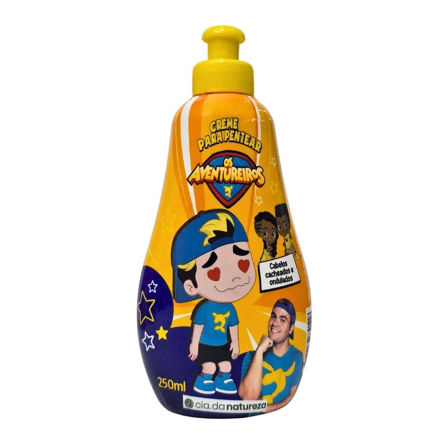 Cia Da Natureza Creme de Pentear para Cabelos Cacheados e Ondulados os Aventureiros Luccas Neto Cia. da Natureza 250ml