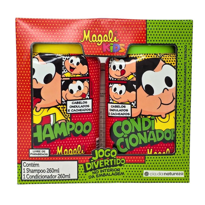 Cia Da Natureza Kit Shampoo + Condicionador Cabelos Ondulados e Cacheados Magali Kids Cia. da Natureza