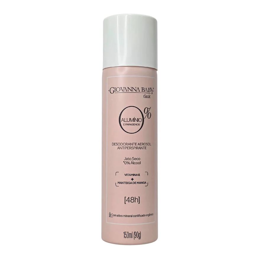 Giovanna Baby Desodorante Aerossol 0% Alumínio Classic 48H Vegano 150ml / 90g
