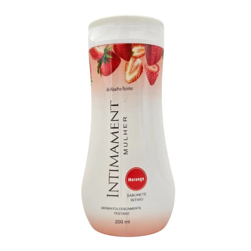 Abelha Rainha Sabonete Líquido Íntimo Morango Intimament Mulher 200ml