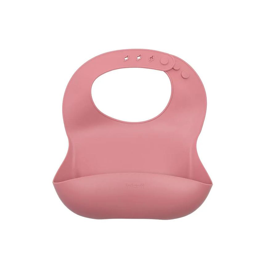 Infanti Babador de Silicone com Pega Migalhas Piccolo Rosa
