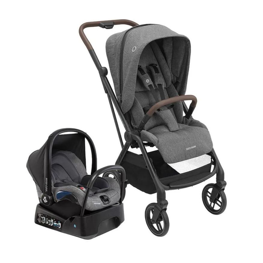 Maxi-Cosi Carrinho com Bebê Conforto Travel System Leona2 Trio Select Grey