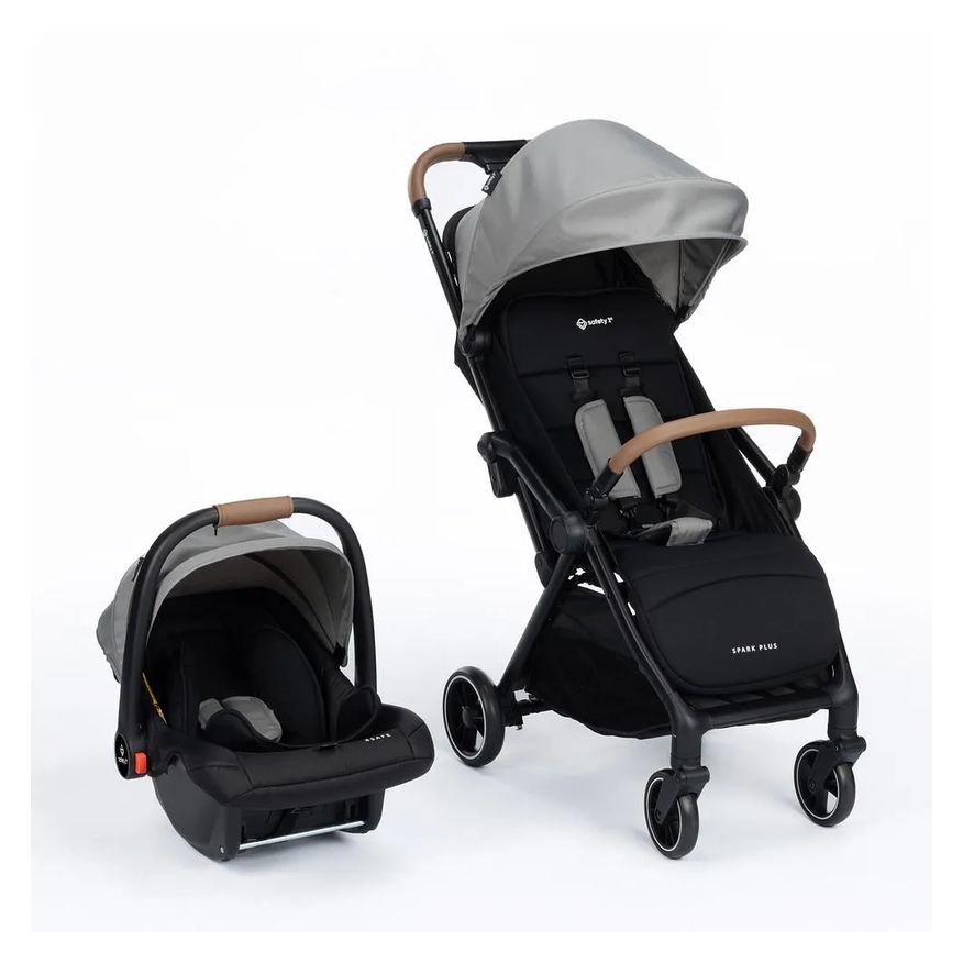 Safety 1St Carrinho com Bebê Conforto Travel System Spark Plus Duo Grey Frost