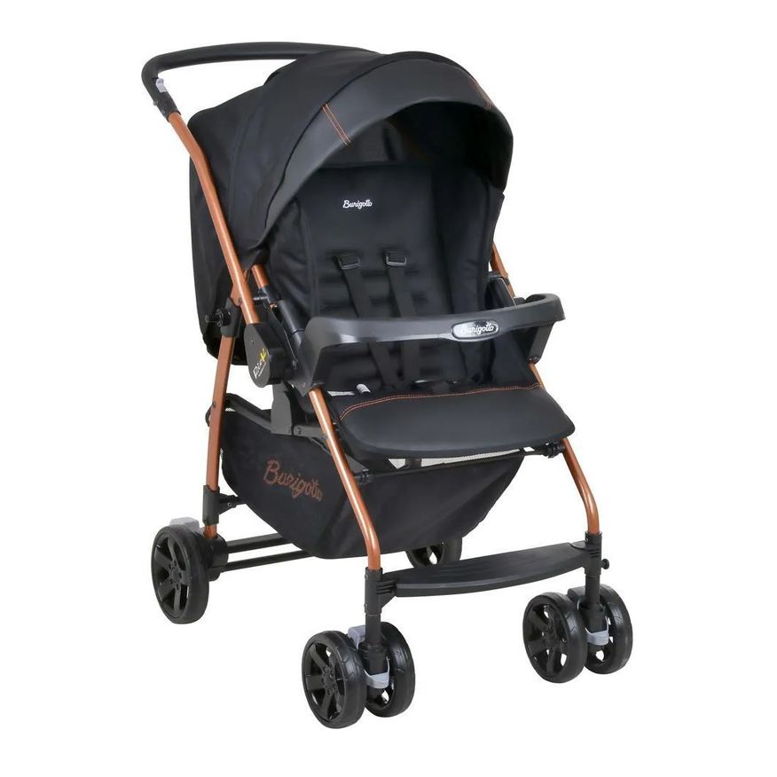 Burigotto Carrinho de Bebê Rio K com Bebê Conforto Touring X Preto Cobre
