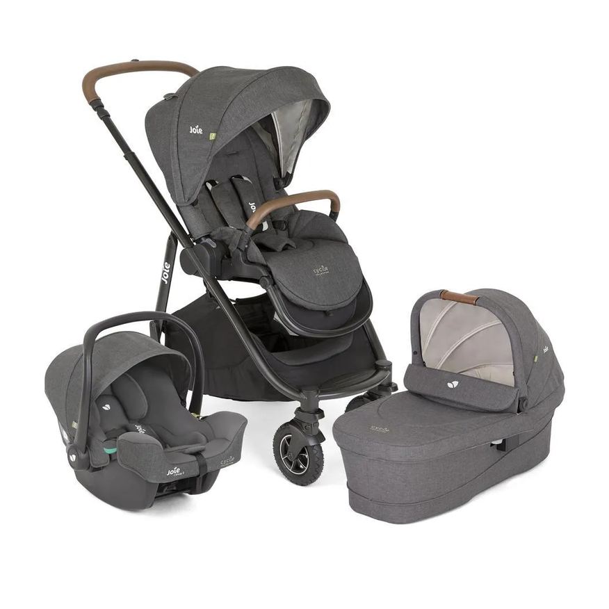 Joie Carrinho de Bebê Versatrax Cycle Travel System Trio Cinza Shellgray