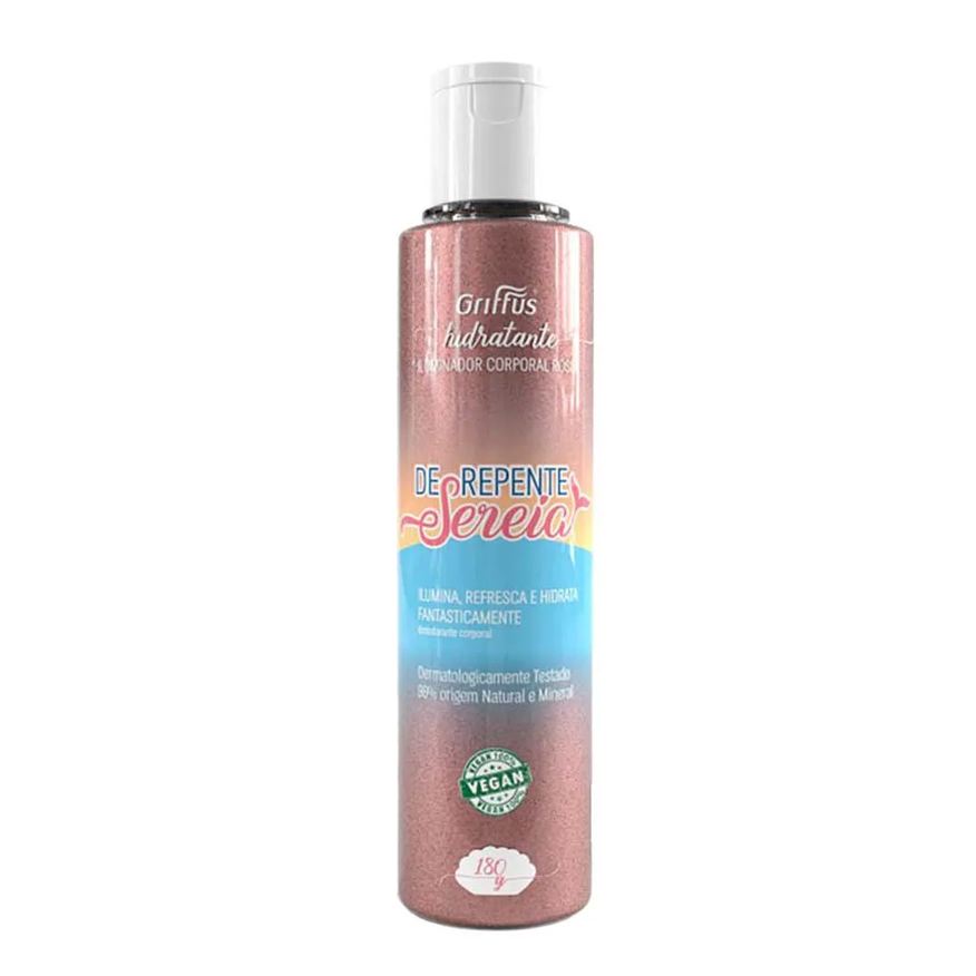 Griffus Iluminador Corporal Rose de Repente Sereia Cosméticos 180g