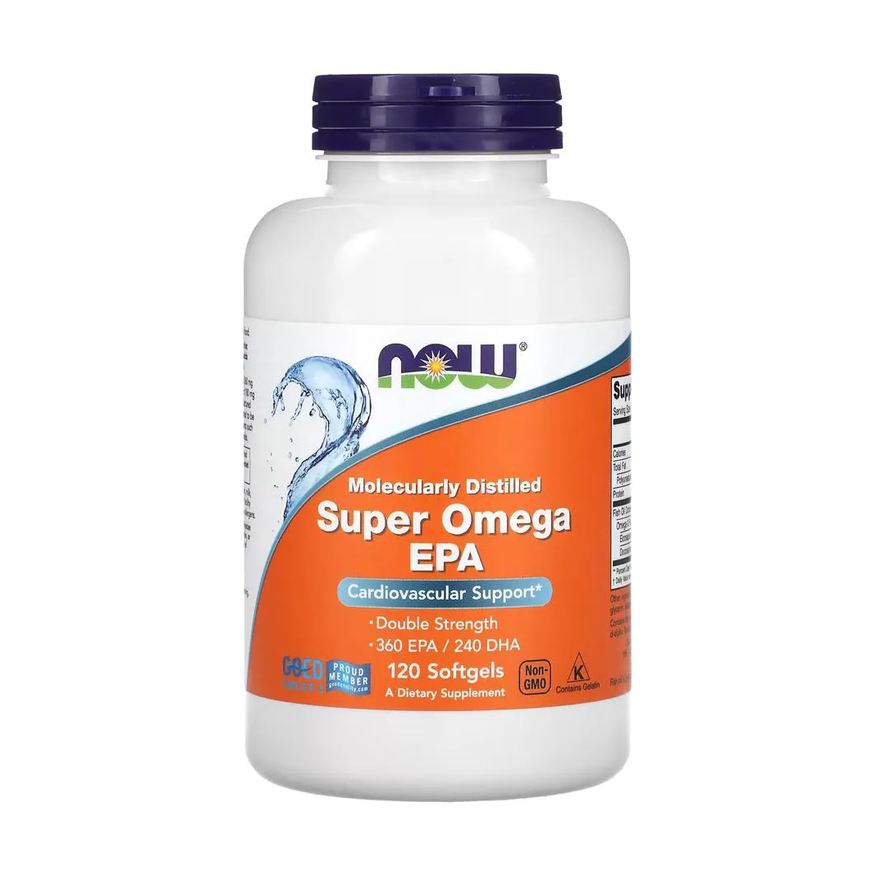 Now Foods Super Ômega Epa 1200mg 360/240 Óleo de Peixe Super Omega Epa 120 Softgels - no Brasil