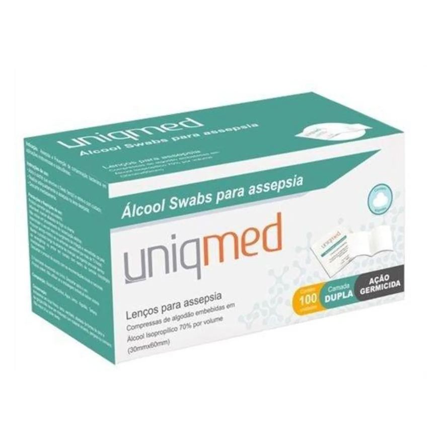 Uniqmed Alcool Swab 1Cx 100 Unid