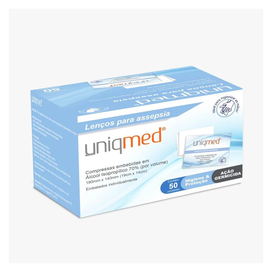 Uniqmed Lenco Assepsia Kit com 150Un 19X14Cm